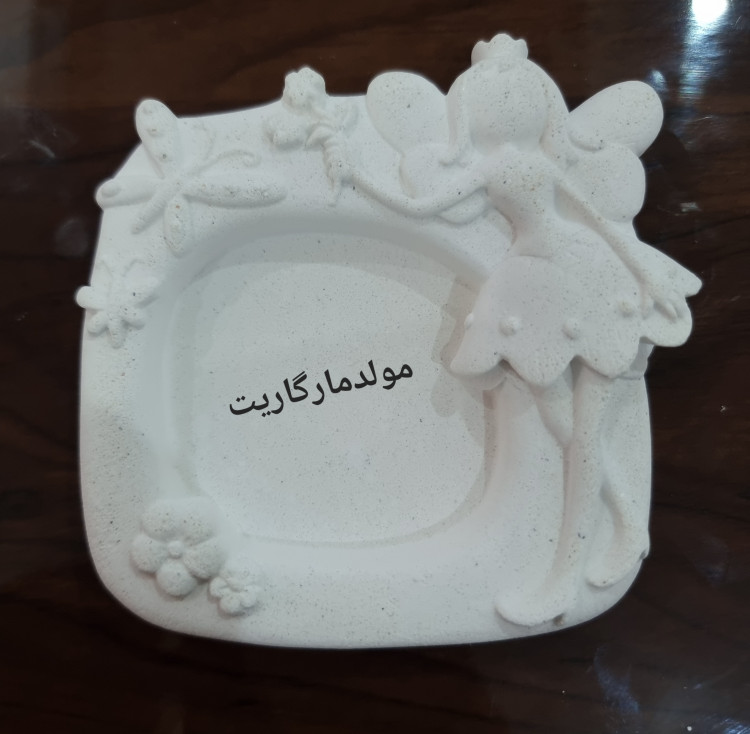نمونه قاب گیفت سنگی طرح فرشته ساخته شده با قالب سیلیکونی مارگاریت