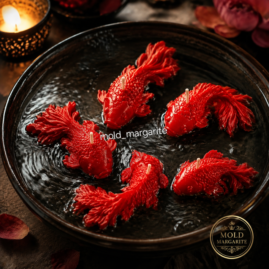 قالب سیلیکونی پک ماهی مینیاتوری (مجموعه ۵ عددی در سایز ۳ تا ۵ سانت)