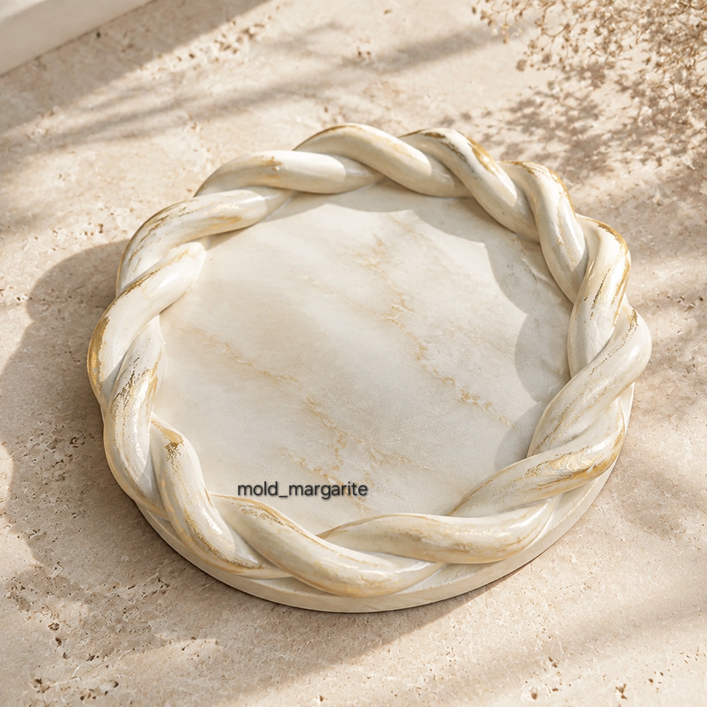 قالب سیلیکونی ظرف هفت‌سین طرح طنابی (قطر ۱۲ سانتی‌متر