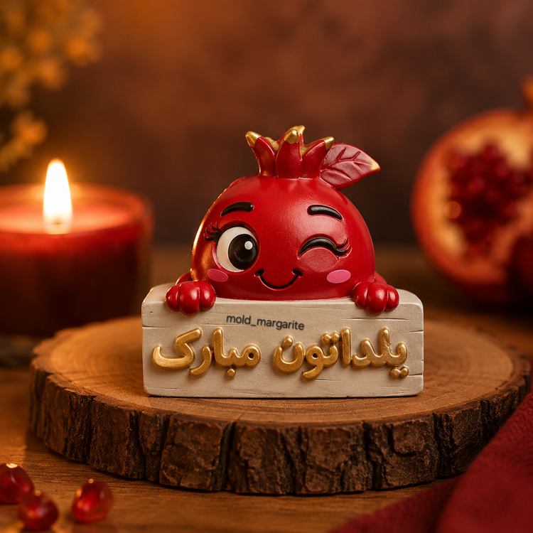 قالب سیلیکونی انار جعبه ای یلداتون مبارک ۳ سانت